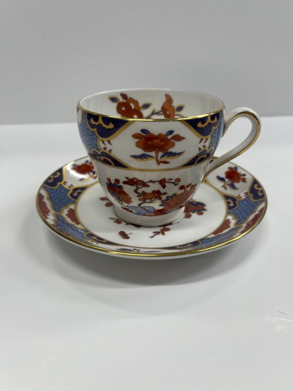 Spode Shima Y8172 Vintage Bone China 4 Cup & Saucer Sets England - Picture 15 of 15